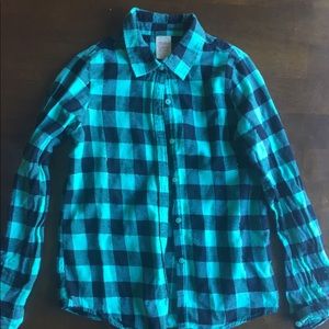 Girls Flannel Oxford Shirt Size 10-12